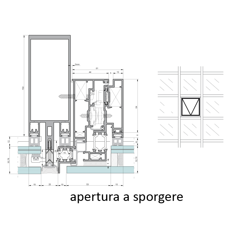 vetral roma immagine profilo sezione apertura a sporgere